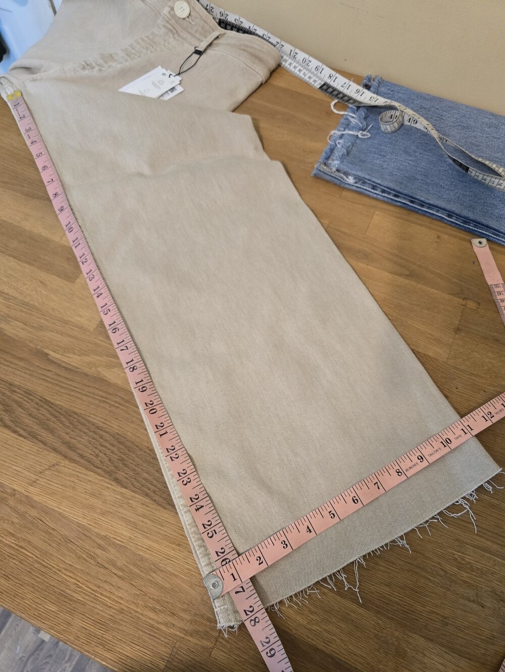 ZARA 6 The Marine Straight Stone Grey Beige Tan Jean Neutral Minimalist 6 - Picture 10 of 11